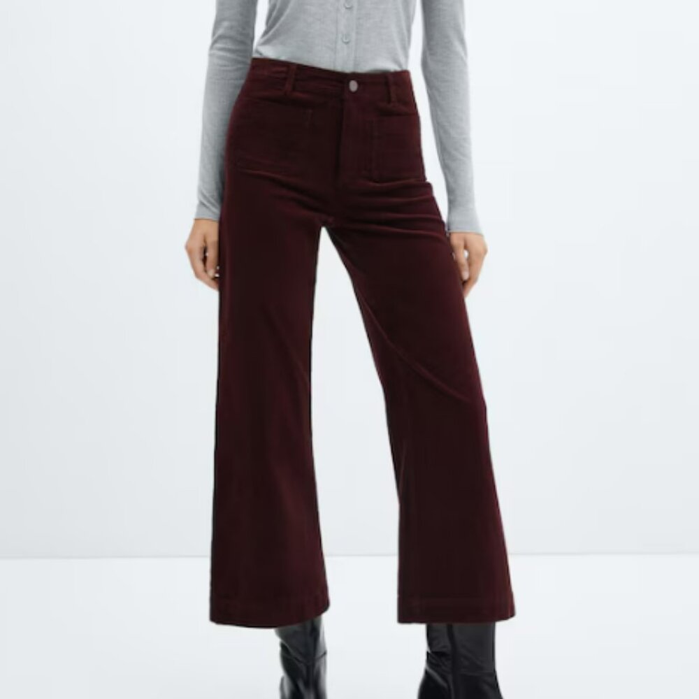 MANGO Corduroy Culotte Trousers